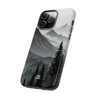 Grey Tough Phone Case for iPhone - Granite Ridge Mist