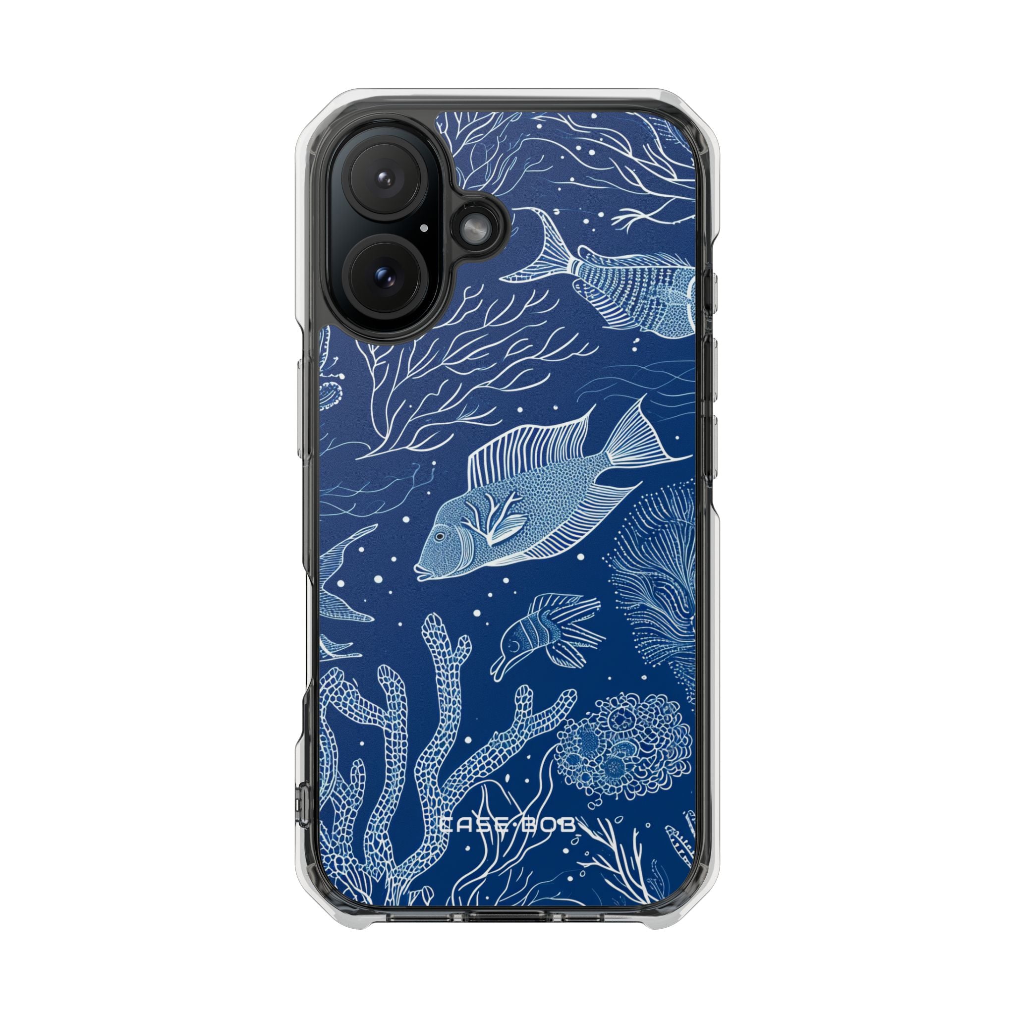 Navy Scale Reef iPhone 16 Case - Impact