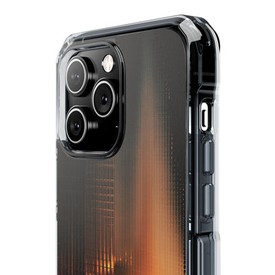 Luminous Grid · Clear Impact Magnetic Phone Case for iPhone · Black