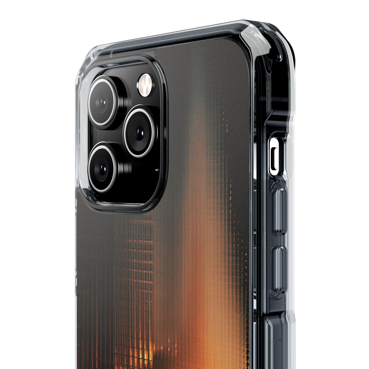 Luminous Grid · Clear Impact Magnetic Phone Case for iPhone · Black