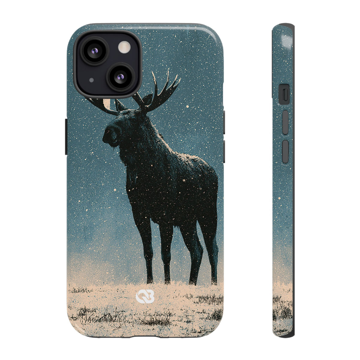 Nordic Boreal Moose · Tough Phone Case for iPhone · Blue