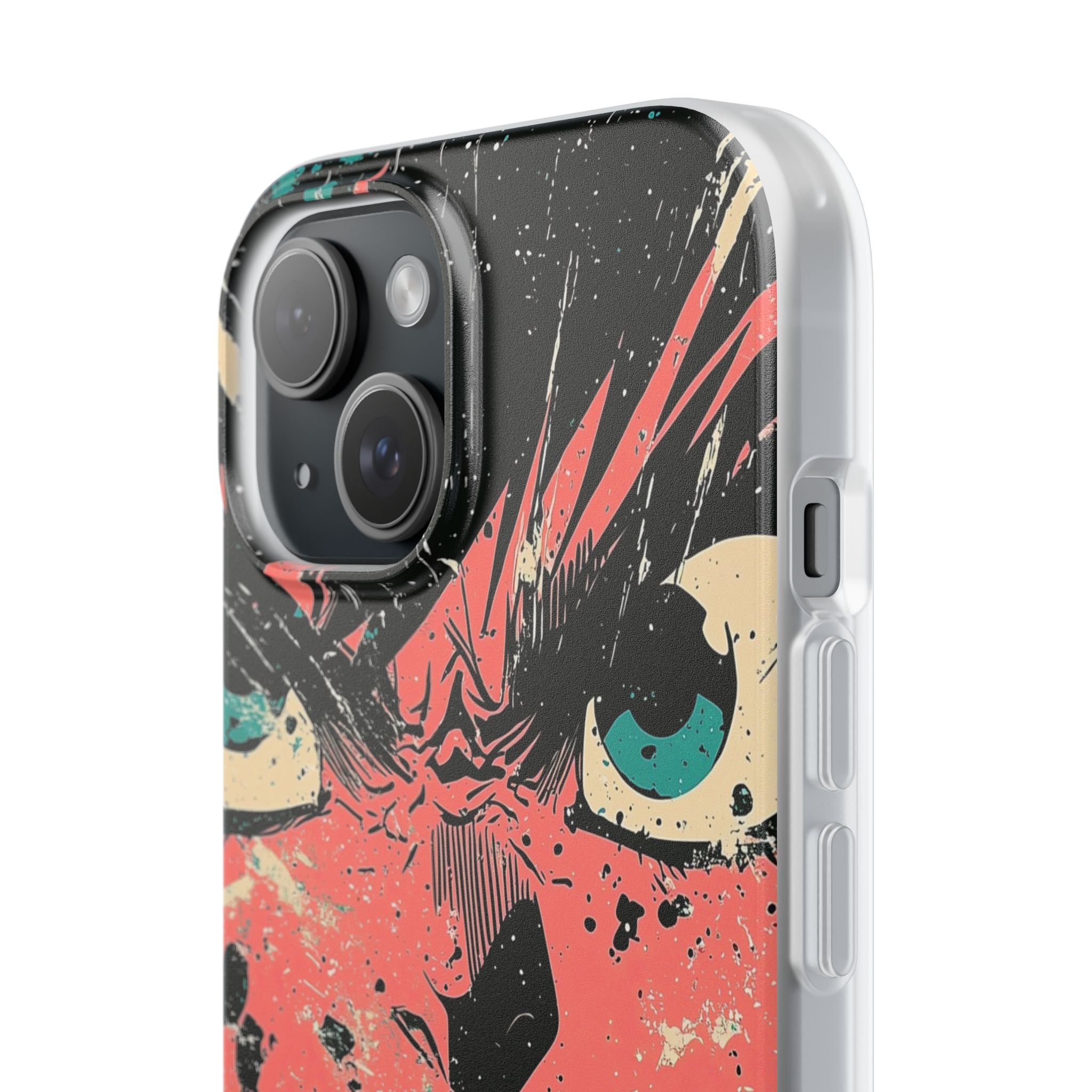 Screaming Face Pink iPhone 15 Skal - Mjukt