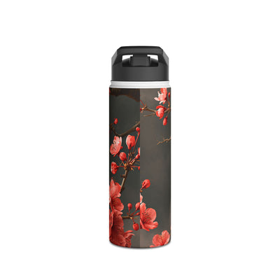 Dark Sakura Nocturne · Insulated Water Bottle · Black