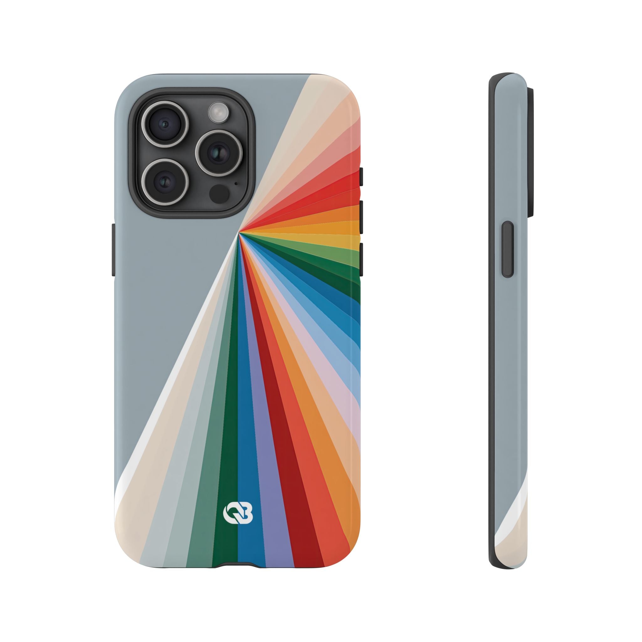 Grey Tough Phone Case for iPhone - Slate Prism Burst