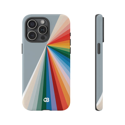 Grey Tough Phone Case for iPhone - Slate Prism Burst