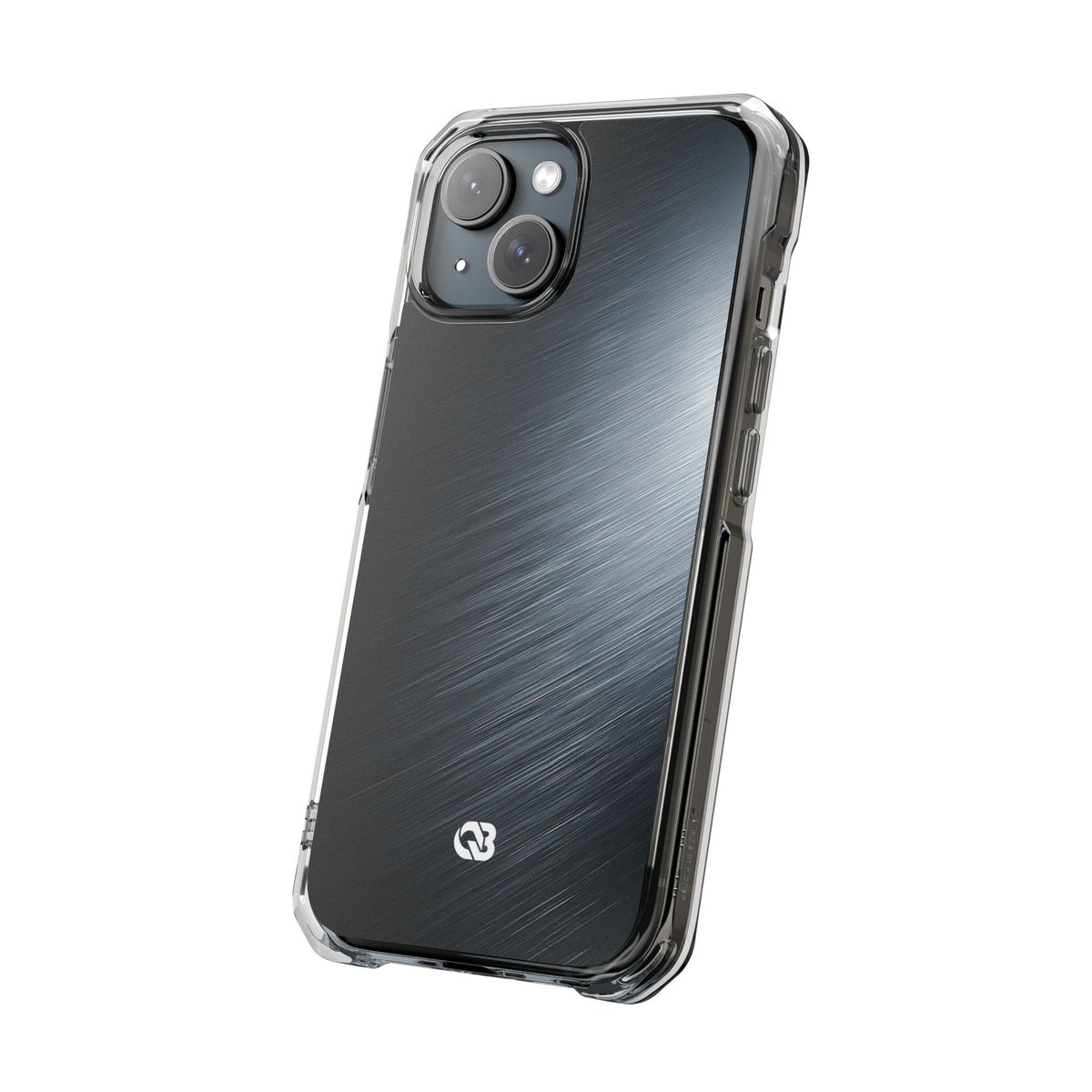 Brushed Obsidian Steel · Clear Impact Magnetic Phone Case for iPhone ·  Grey