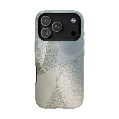 Silver Tough 2.0 Magsafe Phone Case for iPhone - Frosted Silver Mosaic