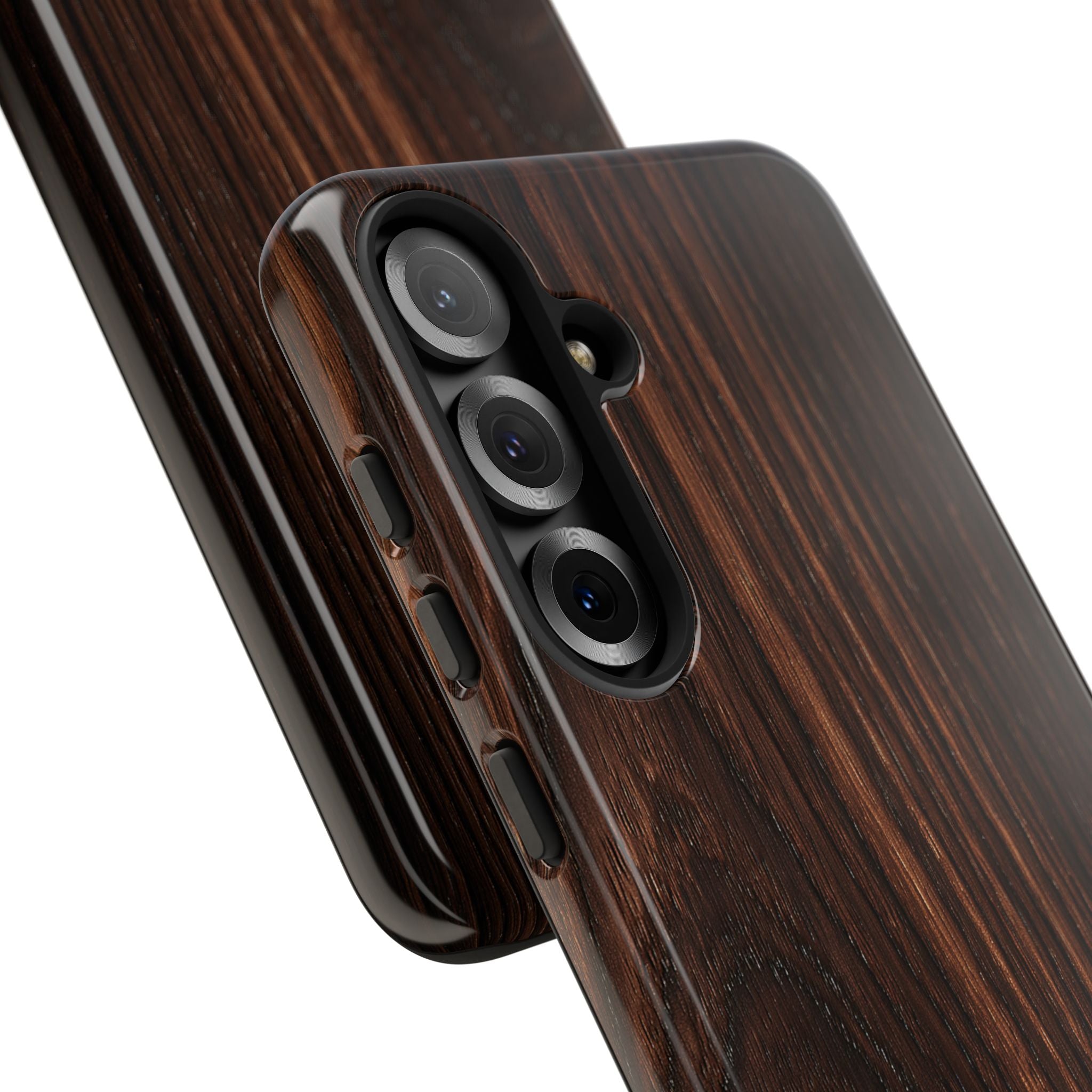 Brown Tough Phone Case for Samsung - Burnished Mahogany Grain