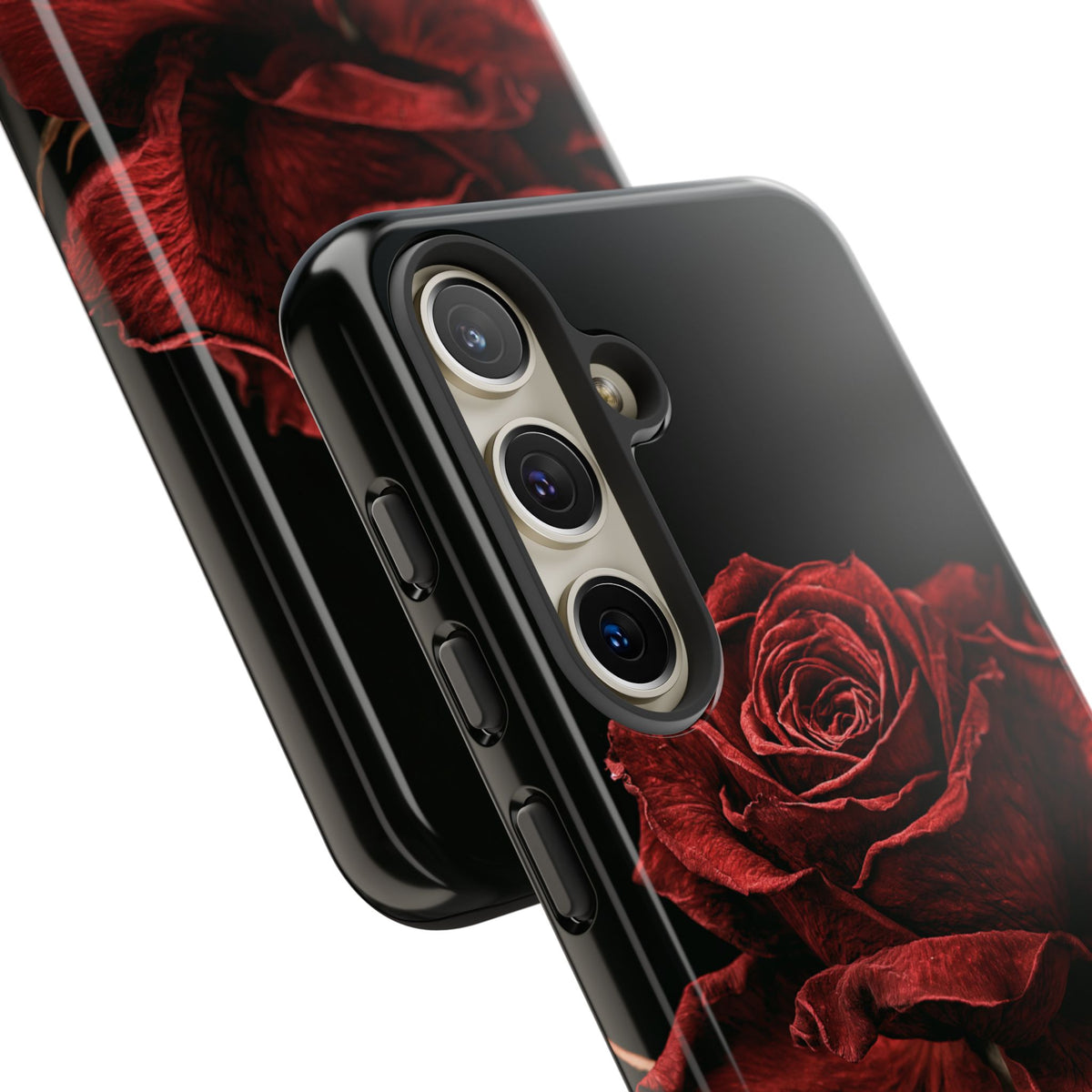 Crimson Noir Rose · Tough Phone Case for Samsung · Black