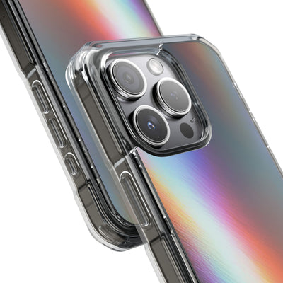 Prismatic Ray · Clear Impact Magnetic Phone Case for iPhone · Blue
