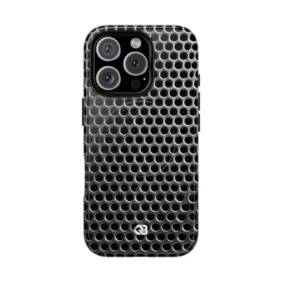 Brushed Perforated Steel · Tough 2.0 Magnetic Phone Case for iPhone · Silver