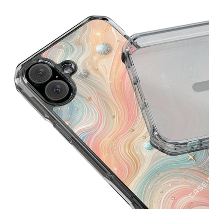 Iridescent Swirls iPhone 16 Plus Case - Impact