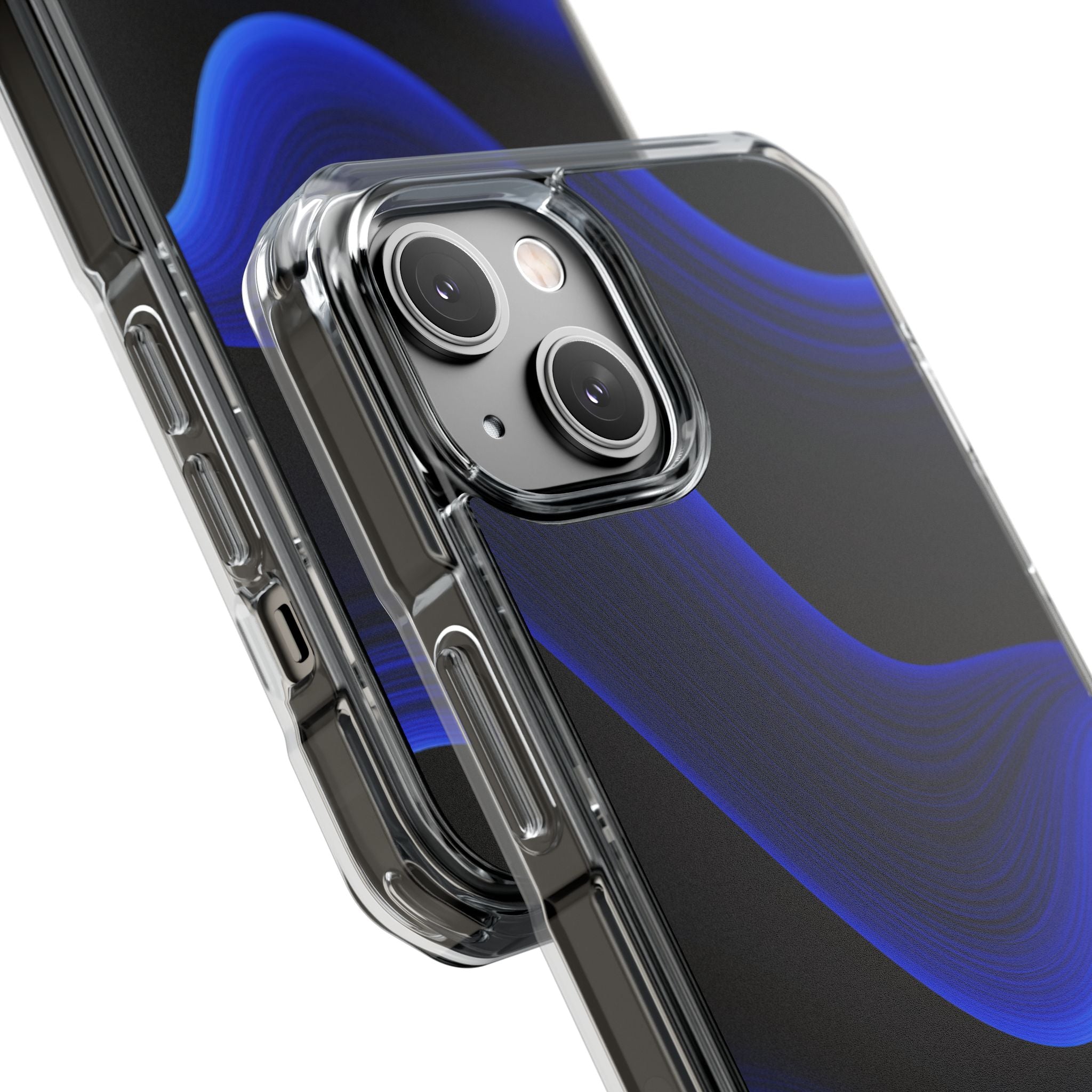 Blue Impact MagSafe Phone Case for iPhone - Electric Cobalt Flow