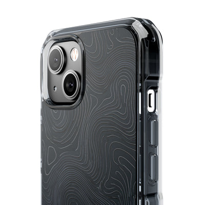 Obsidian Elevation · Clear Impact Magnetic Phone Case for iPhone ·  Black