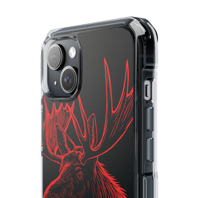 Nordic Elk · Clear Impact Magnetic Phone Case for iPhone · Black