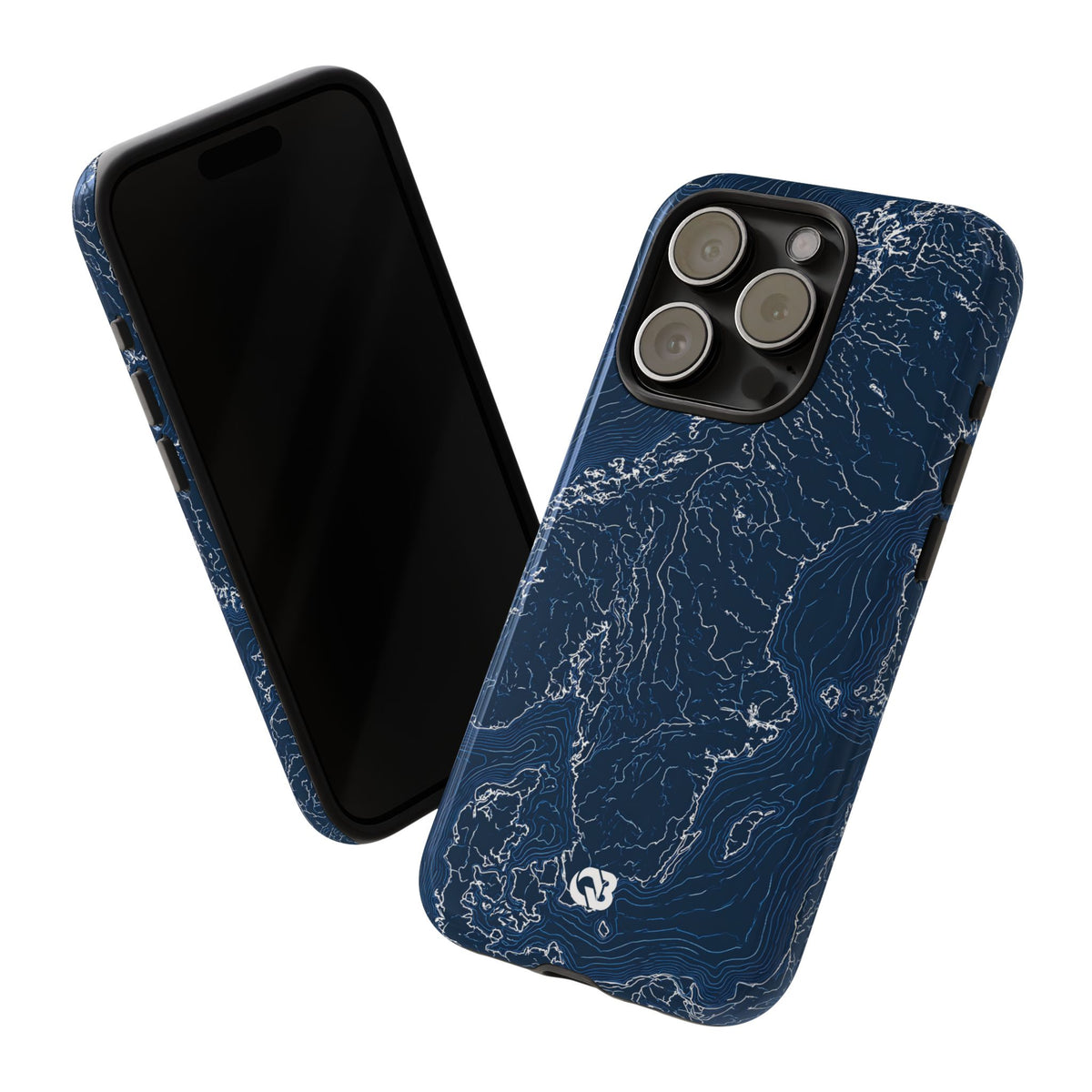 Nordic Contour Chart · Tough Phone Case for iPhone · Blue