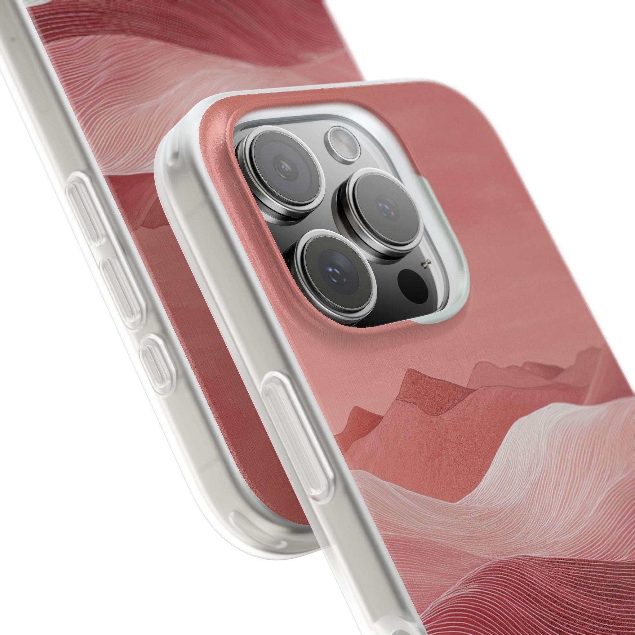 Crimson Dune Horizon · Soft Phone Case for iPhone