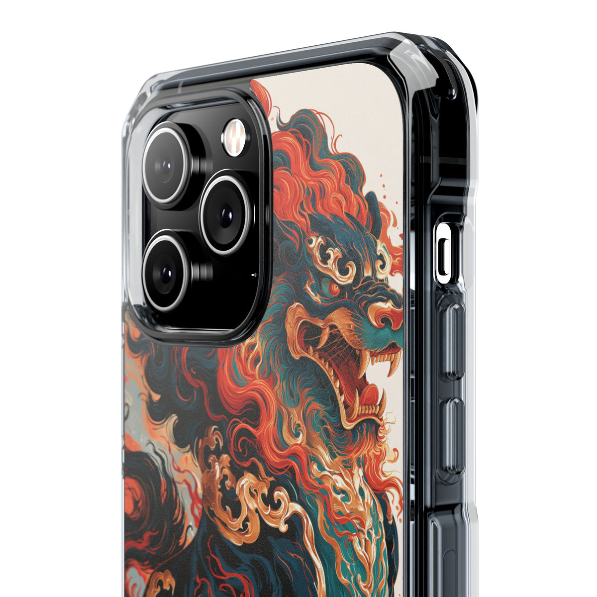 Imperial Shishi · Clear Impact Magnetic Phone Case for iPhone · Teal