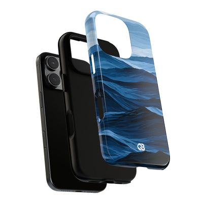 Blue Tough Phone Case for iPhone - Cobalt Ridge Tides