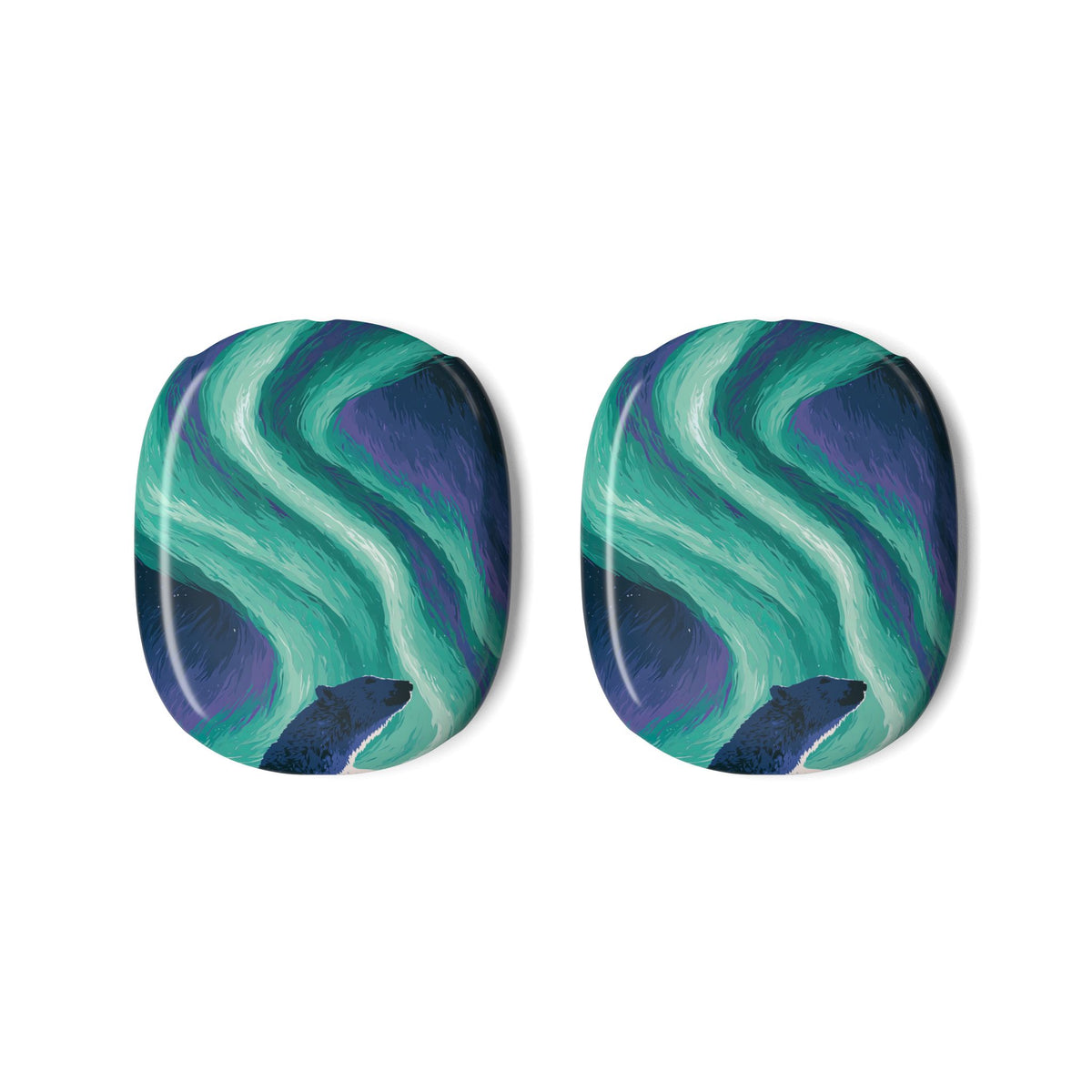 Arctic Aurora Bear · Hard Case for AirPods Max · Teal