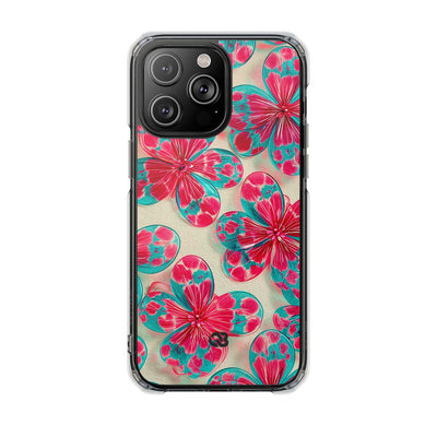 Lucite Jelly Bloom · Clear Impact Magnetic Phone Case for iPhone · Pink