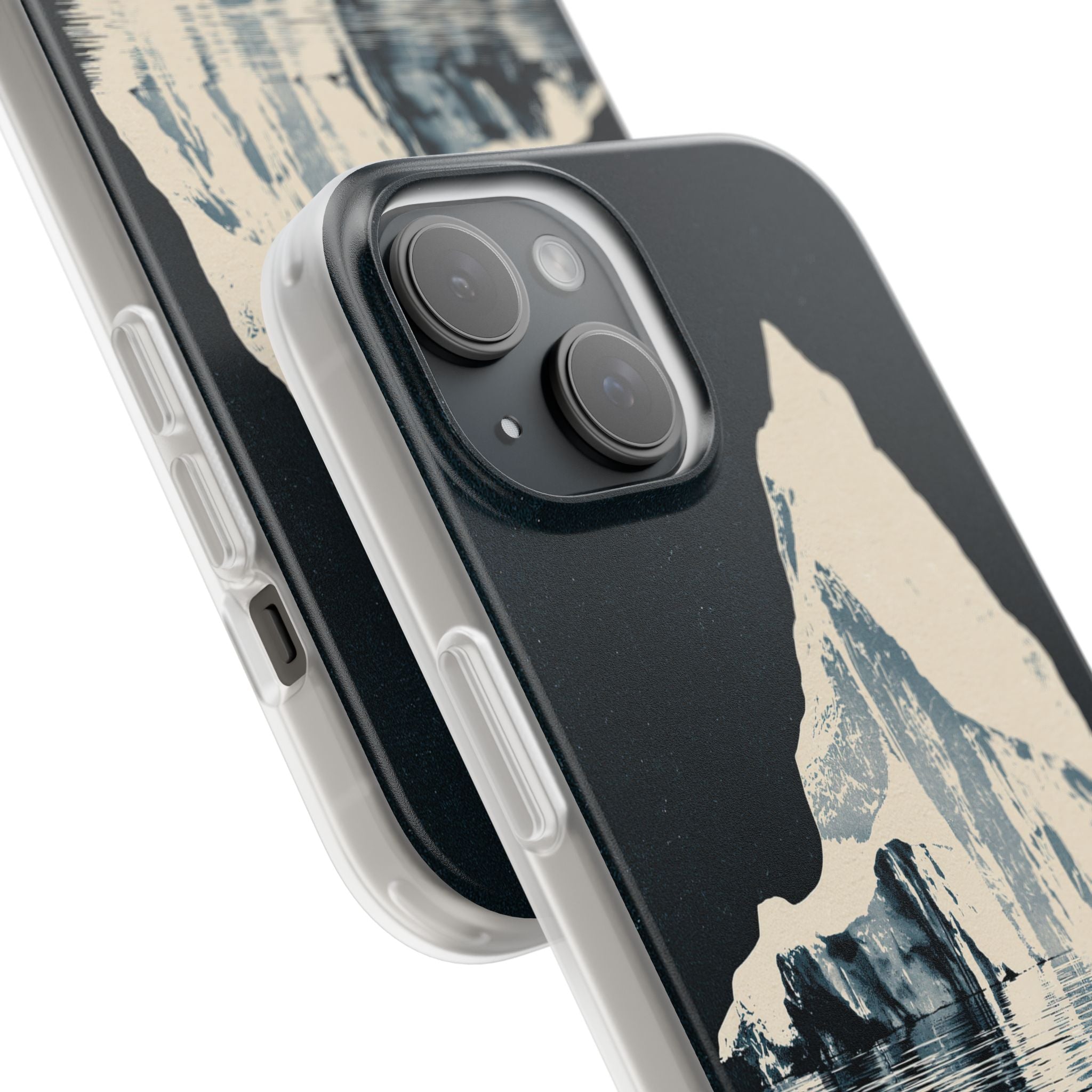 Blue Lite Phone Case for iPhone - Frozen Navy Monolith