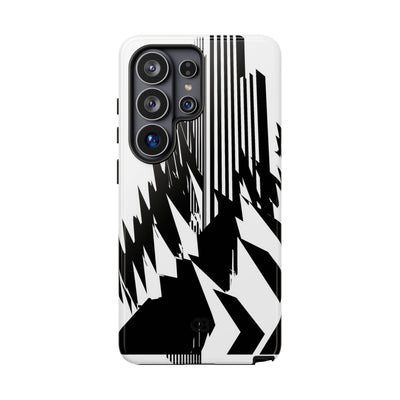 White Tough Phone Case for Samsung - Shattered Vector Spire