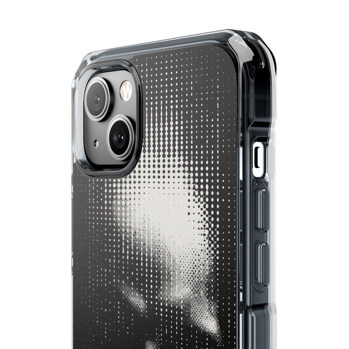Raster Phantom · Clear Impact Magnetic Phone Case for iPhone ·  Black