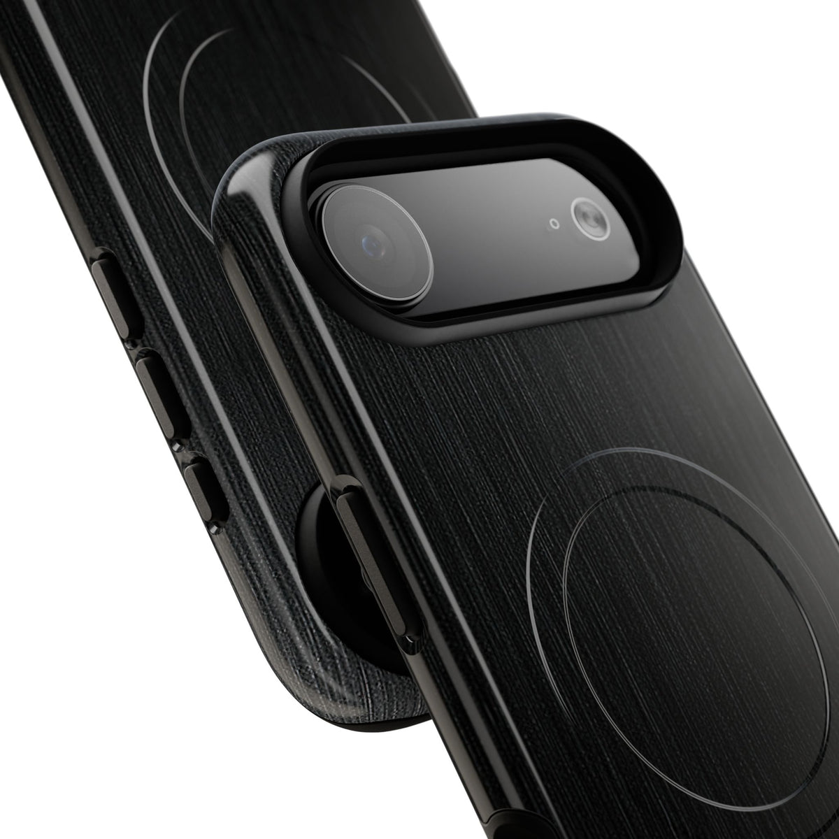 Obsidian Brushed Steel · Tough 2.0 Magnetic Phone Case for iPhone · Black