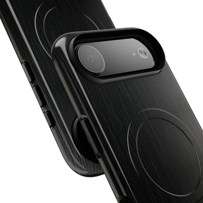 Obsidian Brushed Steel · Tough 2.0 Magnetic Phone Case for iPhone · Black