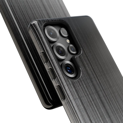 Grey Tough Phone Case for Samsung - Static Vertical Dither