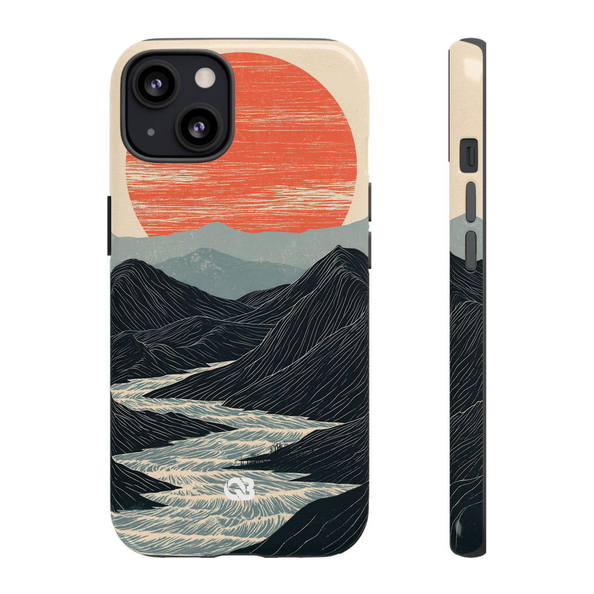 Crimson Ridge Horizon · Tough Phone Case for iPhone · Black