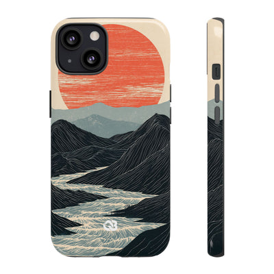 Crimson Ridge Horizon · Tough Phone Case for iPhone · Black