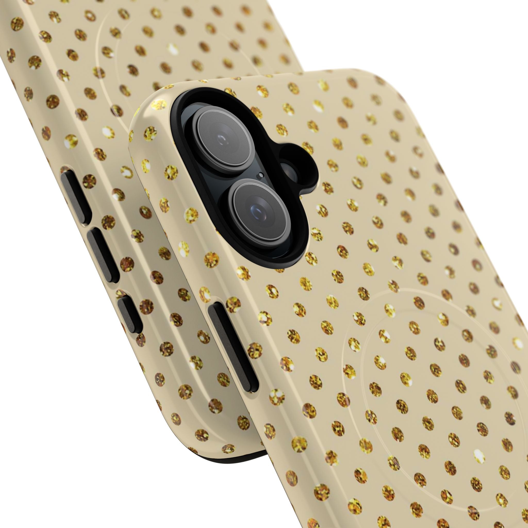 Gold Sparkle Grid iPhone 16 Plus Case - Tough+