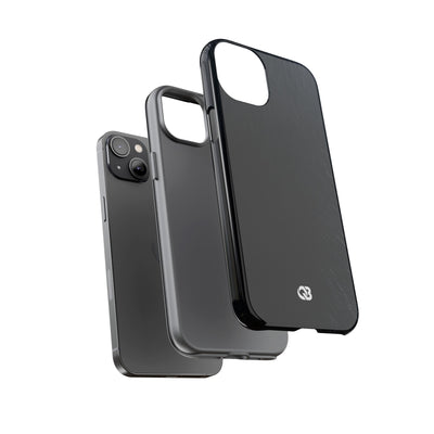 Black Tough Phone Case for iPhone - Midnight Brushed Grain