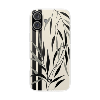 Beige Lite Phone Case for iPhone - Soot Leaf Sketch