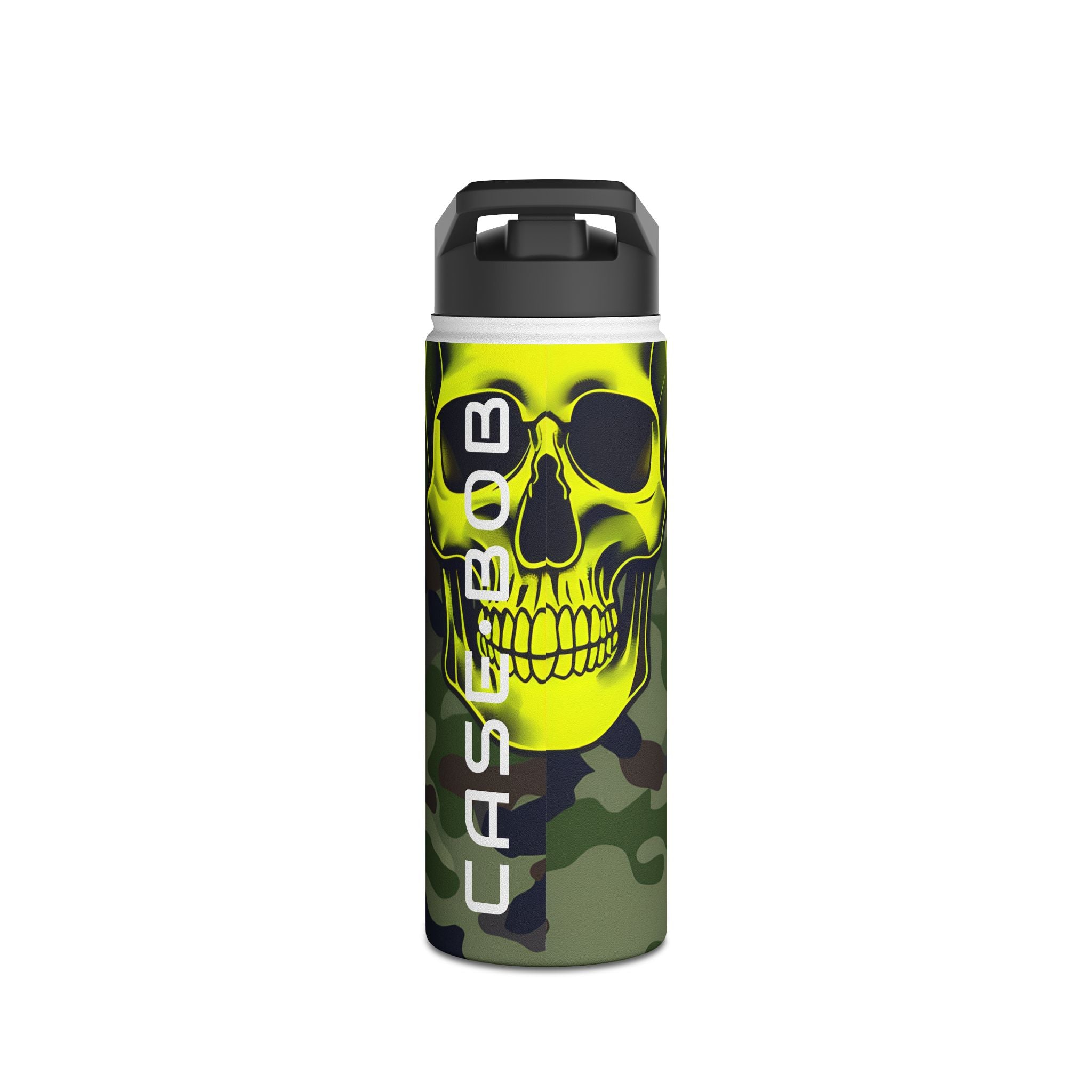 Neon Skull Camo - Rustfrit Stål Vandflaske