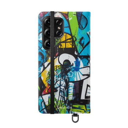 Bold Shapes Blue - Samsung S25 Ultra Case - Wallet