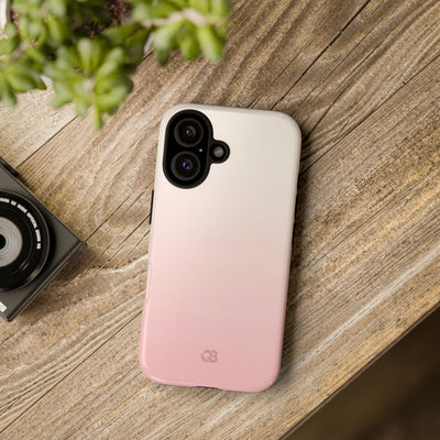 Pink Tough Phone Case for iPhone - Frosted Blush Horizon