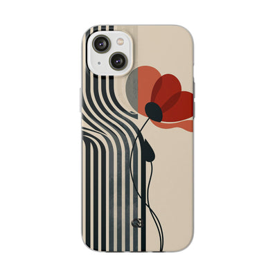 Modernist Poppy · Lite Phone Case for iPhone ·  Beige