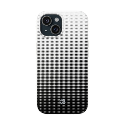 Black Lite Phone Case for iPhone - Obsidian Halftone Flux