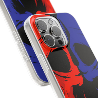 Crimson Cobalt Skulls · Soft Phone Case for iPhone