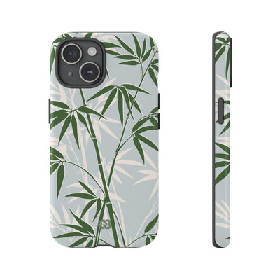 Green Tough Phone Case for iPhone - Kyoto Bamboo Canopy