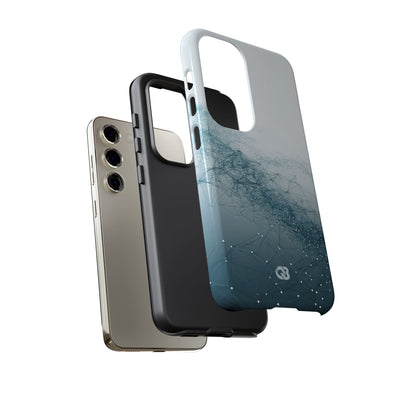 Teal Tough Phone Case for Samsung - Cyan Vector Lattice
