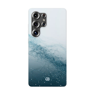 Teal Lite Phone Case for Samsung - Cyan Vector Lattice