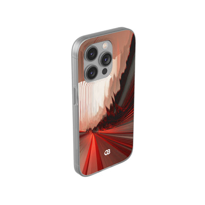 Red Lite Phone Case for iPhone - Crimson Pulse Horizon