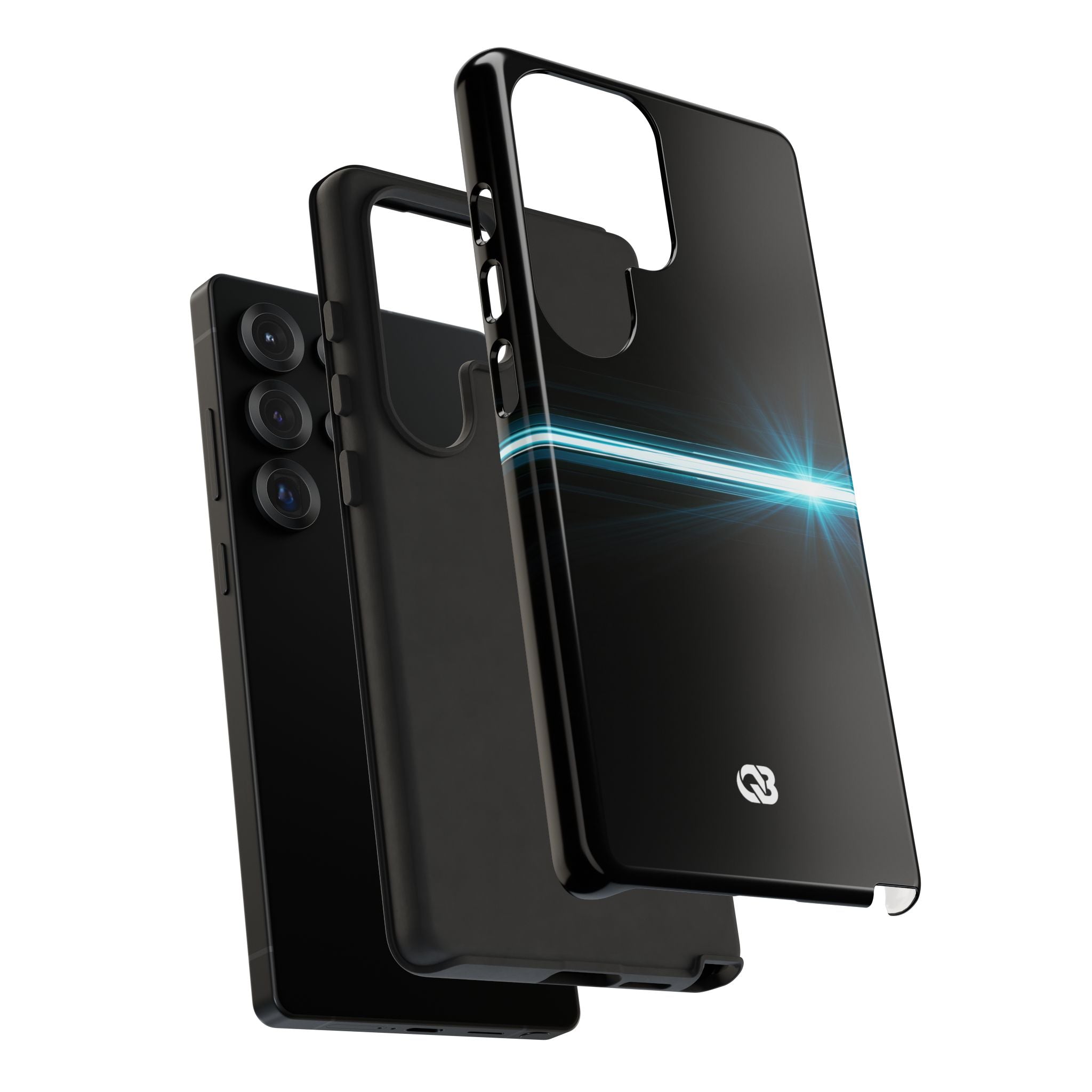 Blue Tough Phone Case for Samsung - Electric Cyan Ray