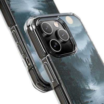 Silent Nordic Fjord · Clear Impact Magnetic Phone Case for iPhone · Blue