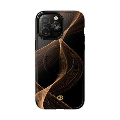 Amber Contour Flow · Tough 2.0 Magnetic Phone Case for iPhone · Black