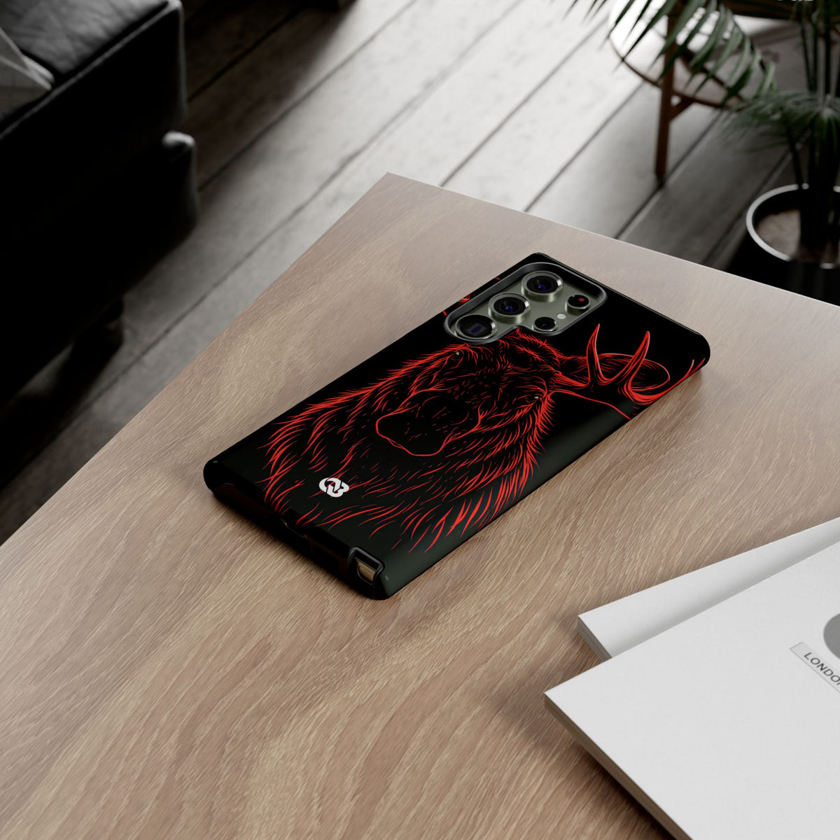 Nordic Moose Contour · Tough Phone Case for Samsung · Red